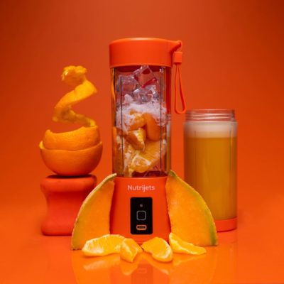 nutrijets tiger orange portable blender